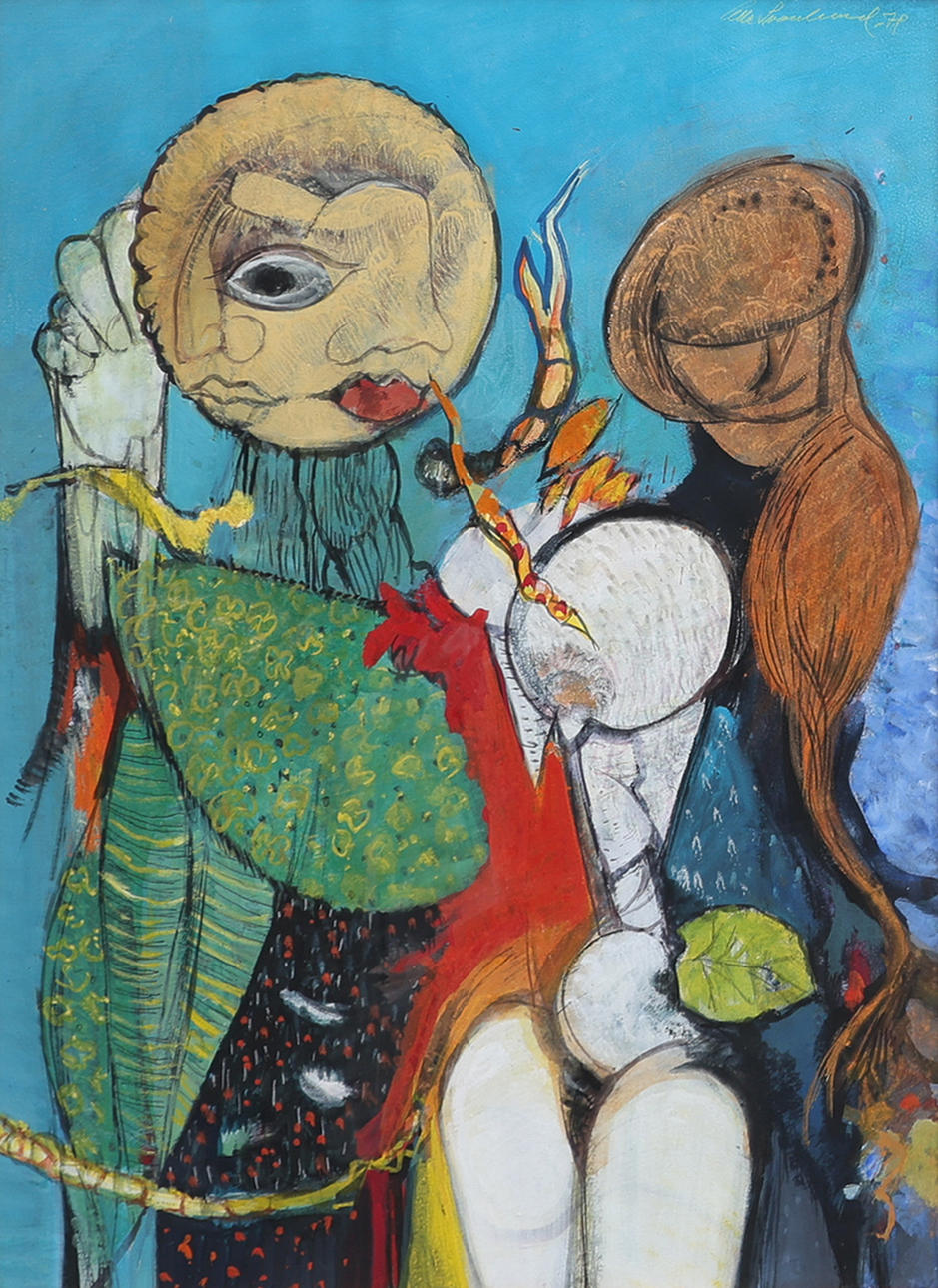 OLLE SVANLUND. FIGURATIVE COMPOSITION, 1978.