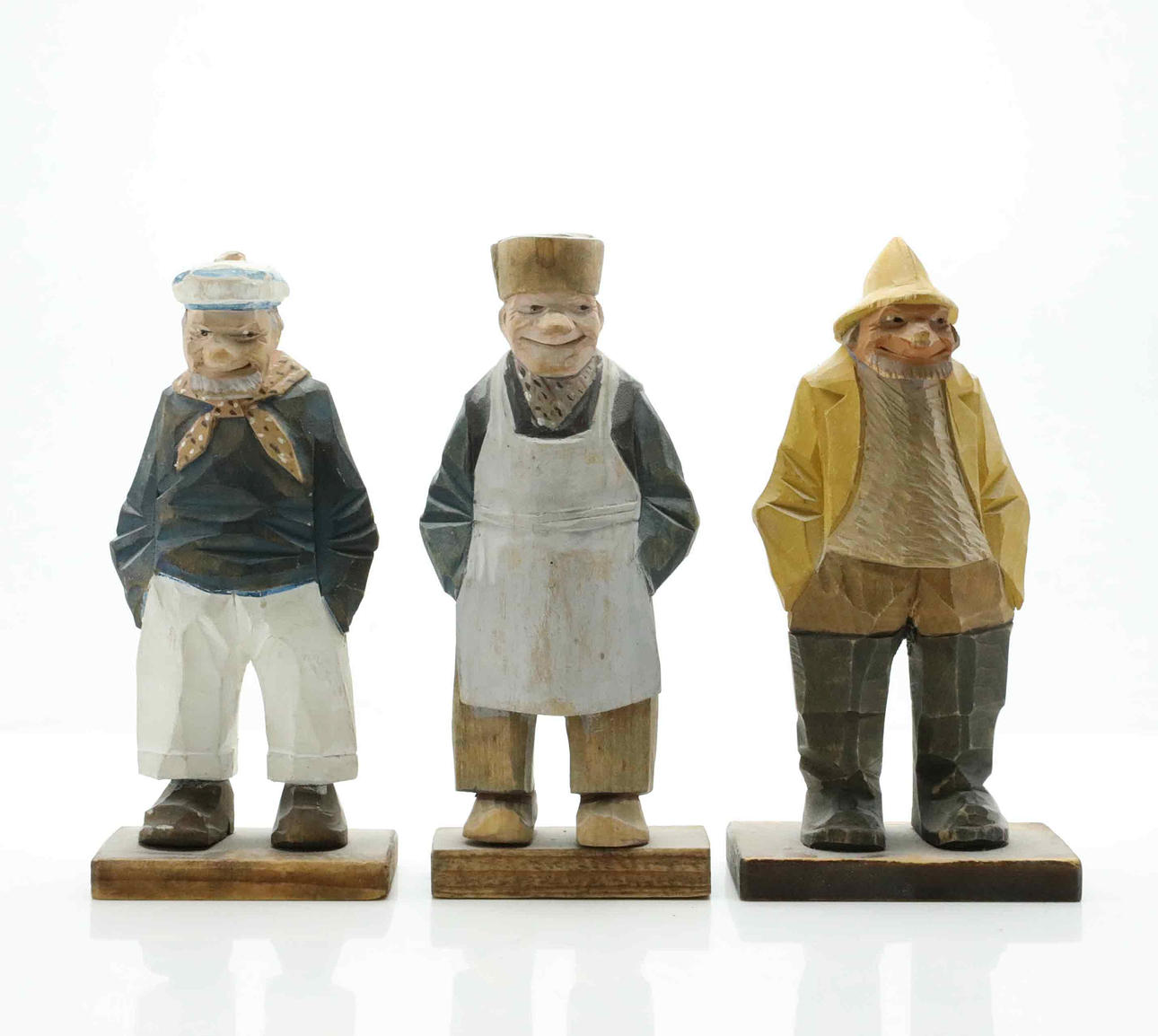 CARL -JOHAN TRYGG. Sculpture, wood carving, 3 old men, signed dated.