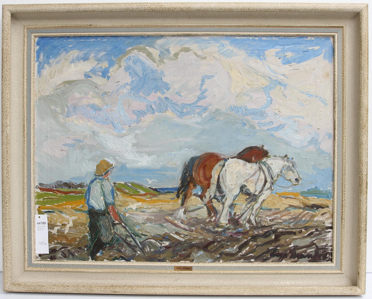 AAGE STRAND. Olja på duk, signerad.