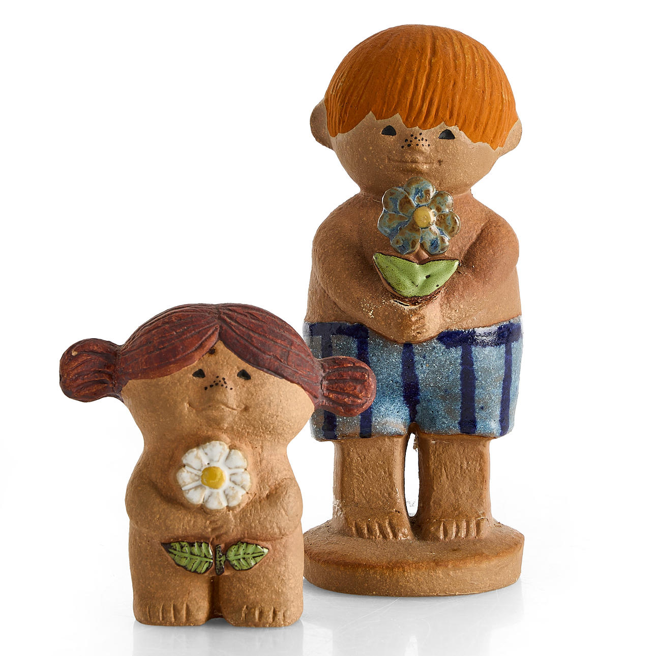 LISA LARSON (1931-2024). Two large Adam and little Eva figurines