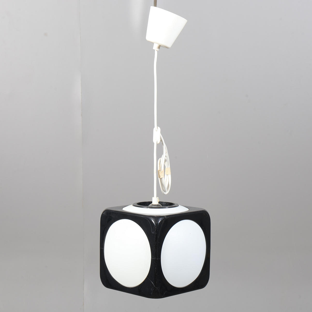 A plastic cube ceiling lamp from IKEA, 1970's.
