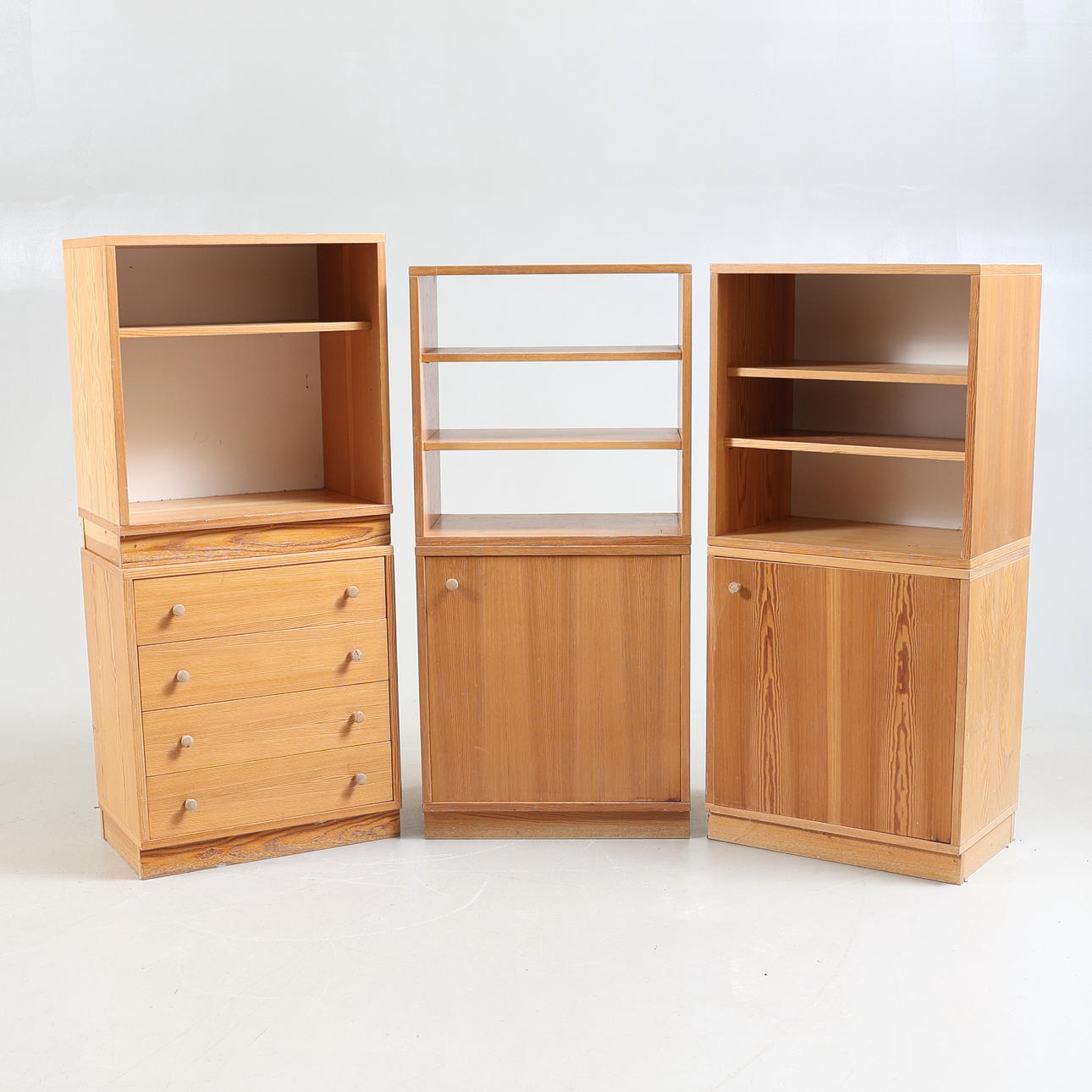 KARIN MOBRING. 6 modules, lacquered pine, Ikea, model “Lund”, 1970s.