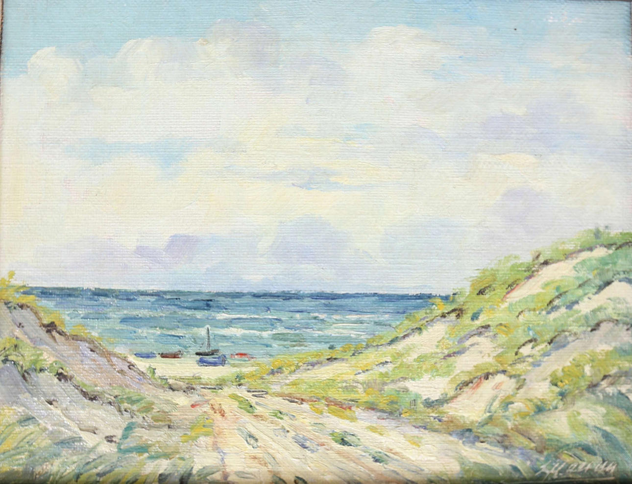 NORDISK MÅLARE RUNT 1930, DYNLANDSKAP.