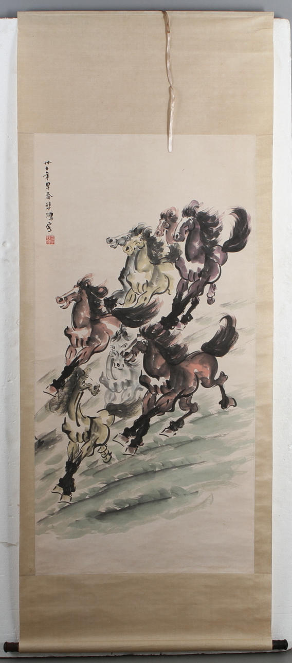 RULLMÅLNING, blandteknik, Kina.