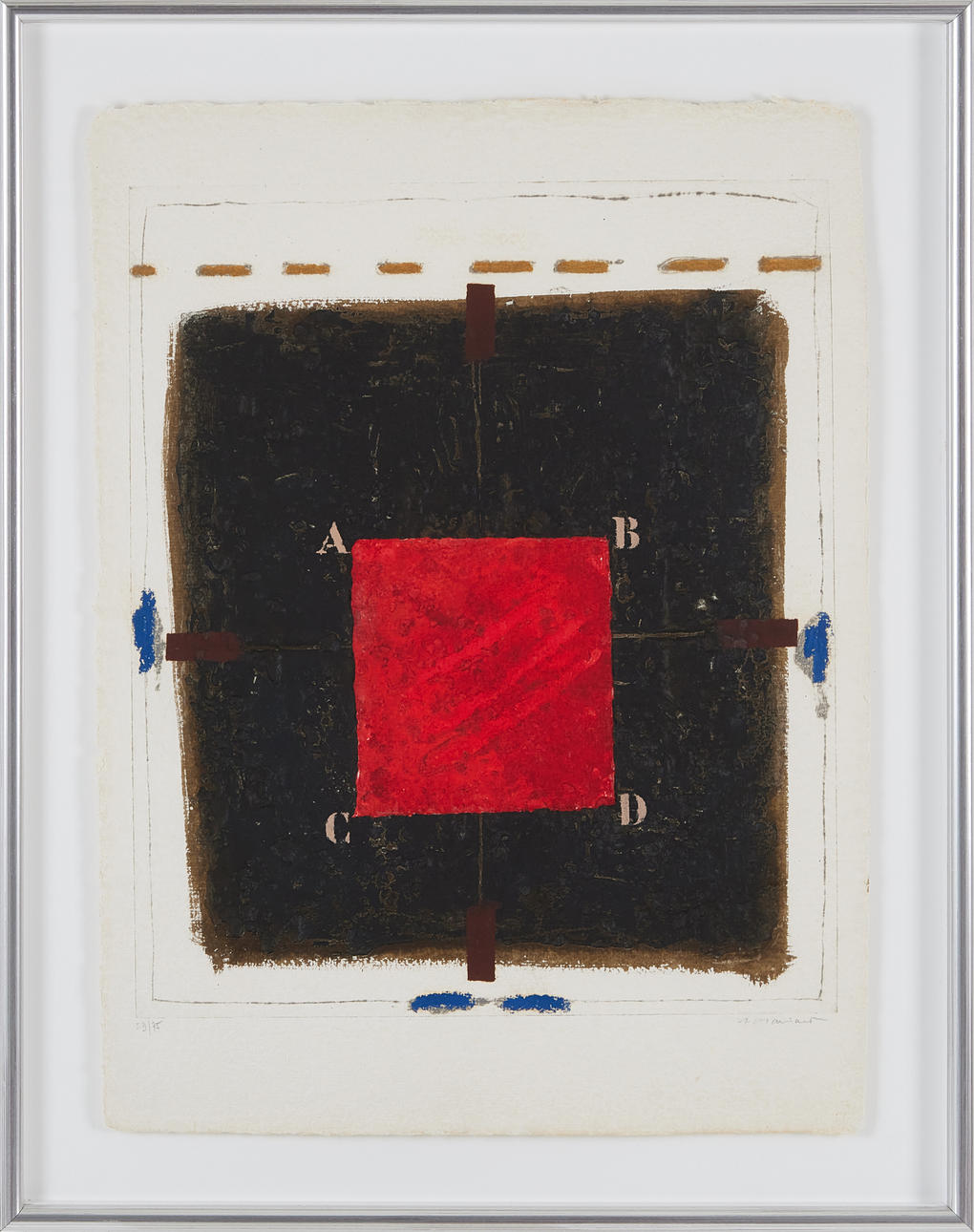 JAMES COIGNARD. Composition, carborundum etching, signed, numbered 9/75.