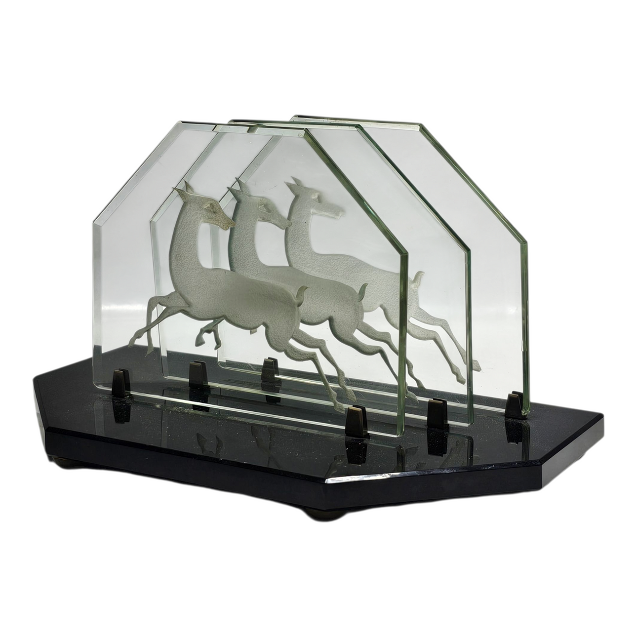 Art Deco crystal card sorter.