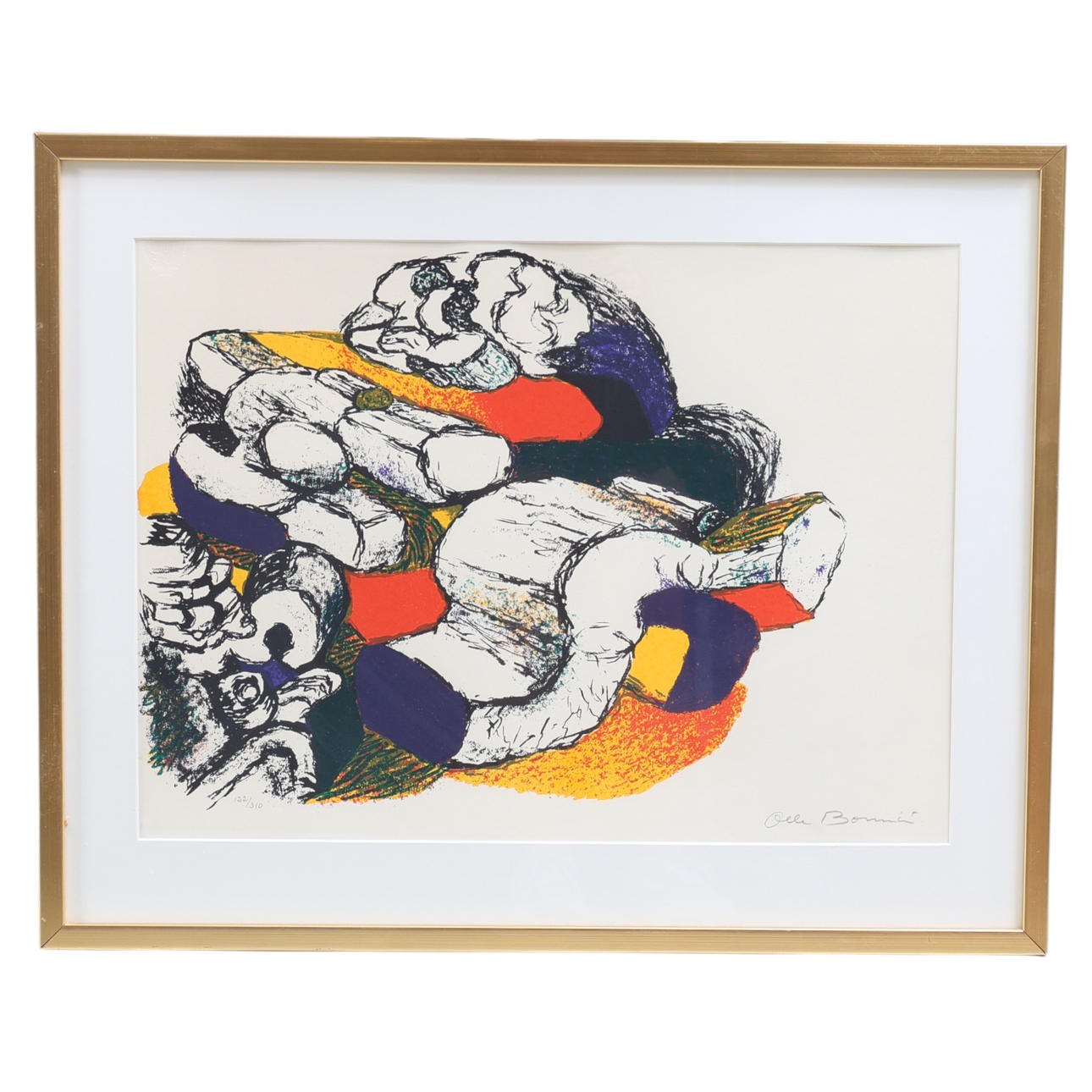 OLLE BONNIÉR. Lithograph in colours, signed and numbered 122/310.