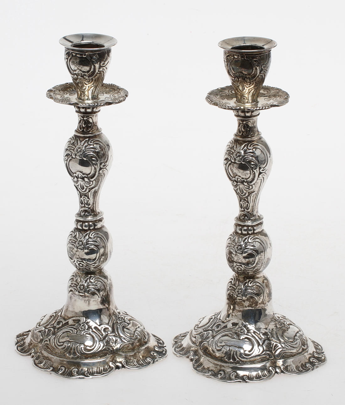 LJUSTAKAR, 1 par, silver, GEWE, 1976.
