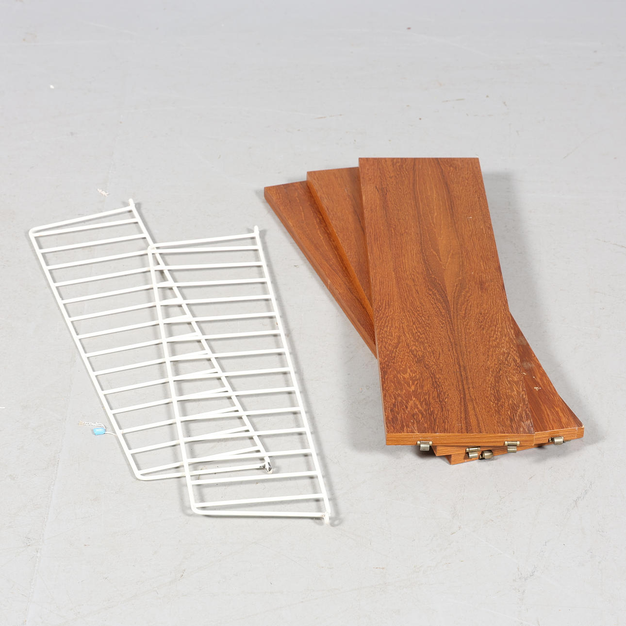STRING SHELF, metal and wood.