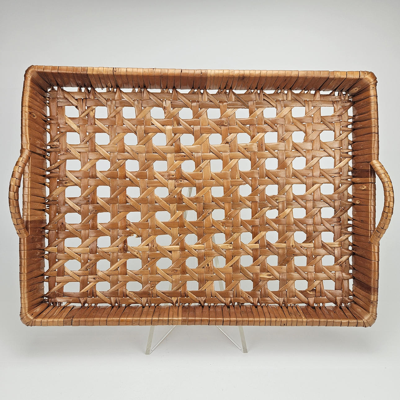 A 20th century rattan tray.