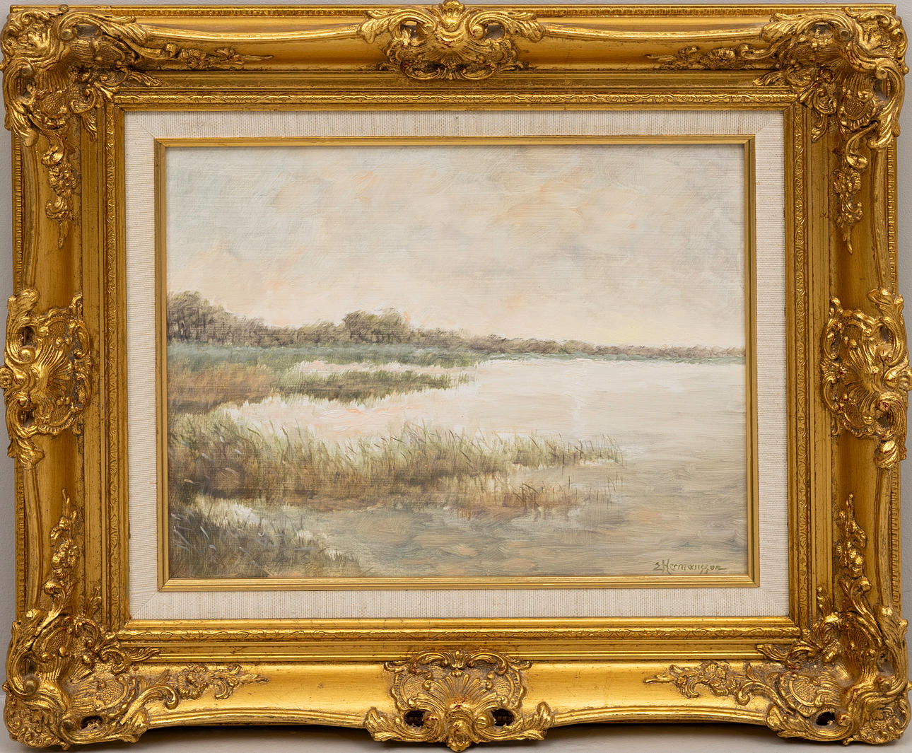 ELSE HERMANSSON. Coastal motif, oil on panel, signed.