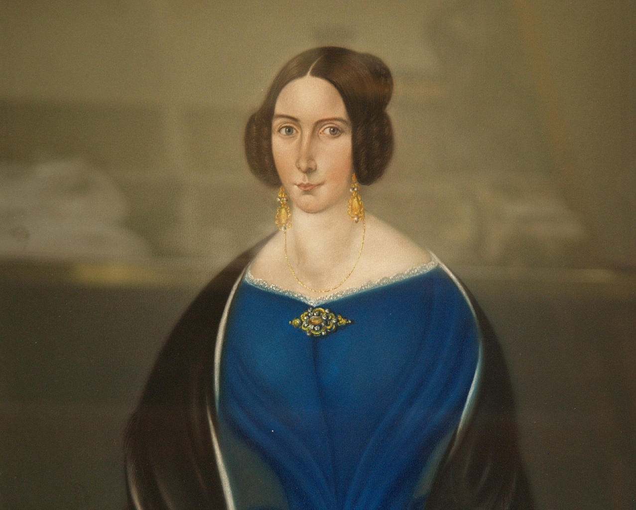 ALEXA, GEORG. TILLSKRIVEN. PORTRÄTT AV EN DAM - 1847.