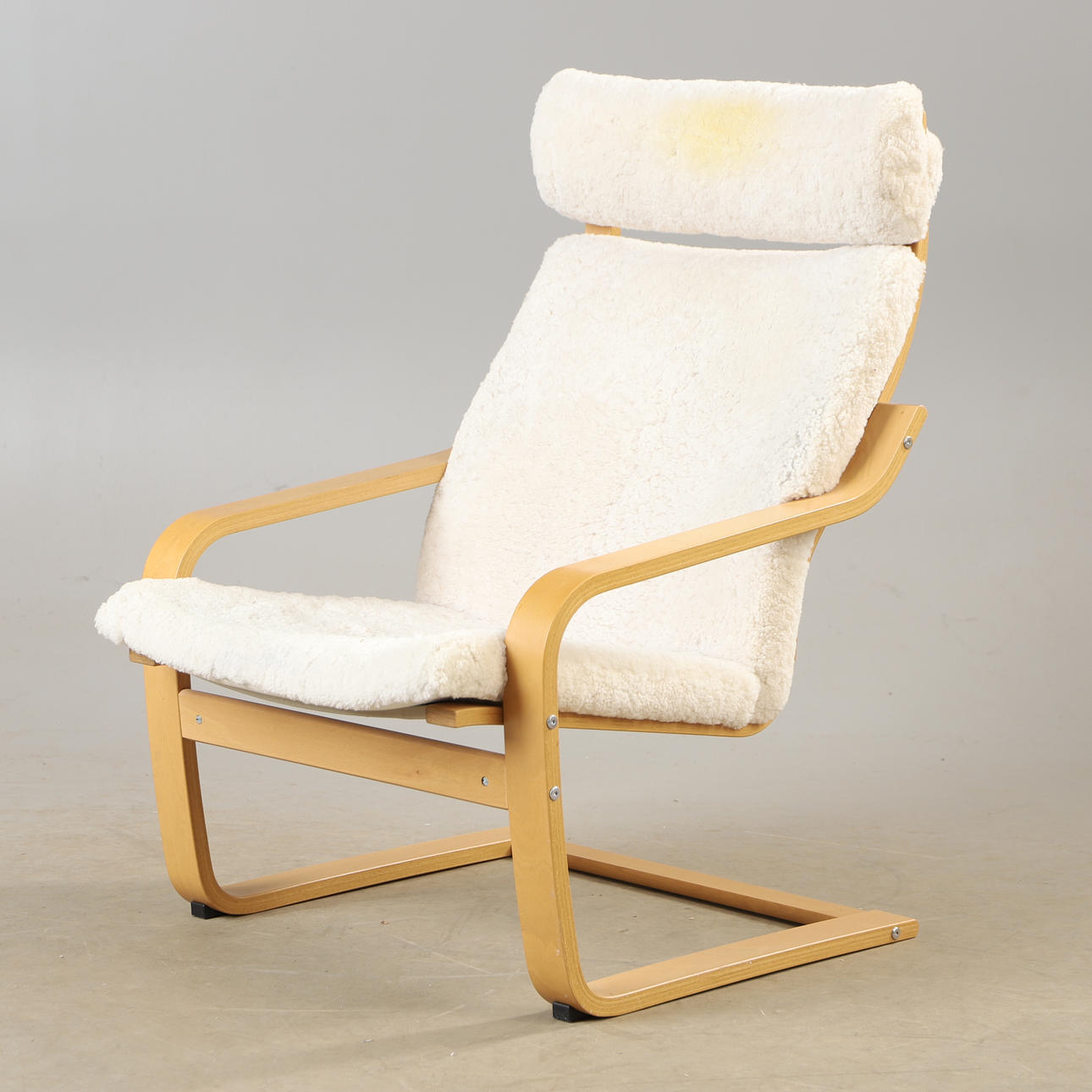 NOBORU NAKAMURA. Armchair, “Points”, beech and sheepskin, IKEA.