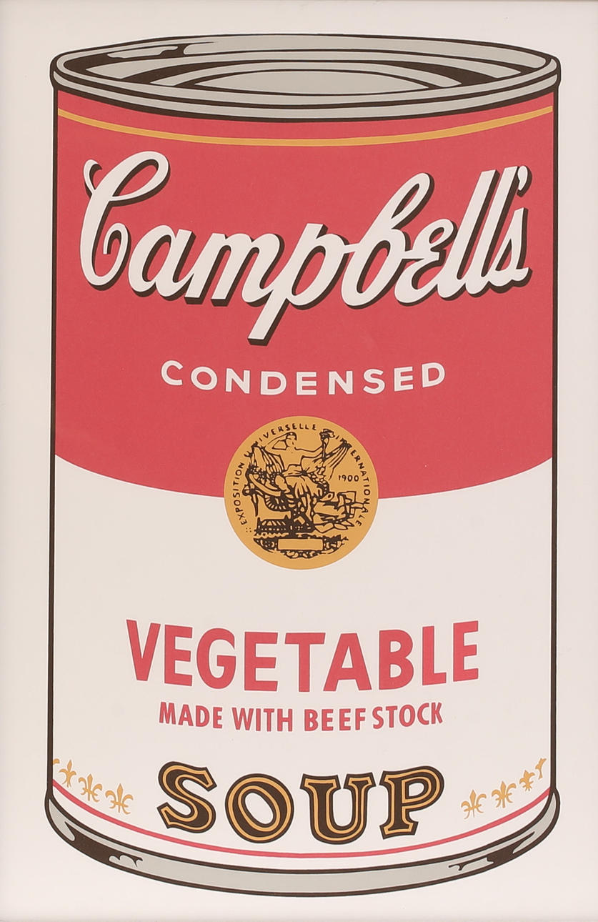 ANDY WARHOL. After, offset print, “Vegetable Soup”.