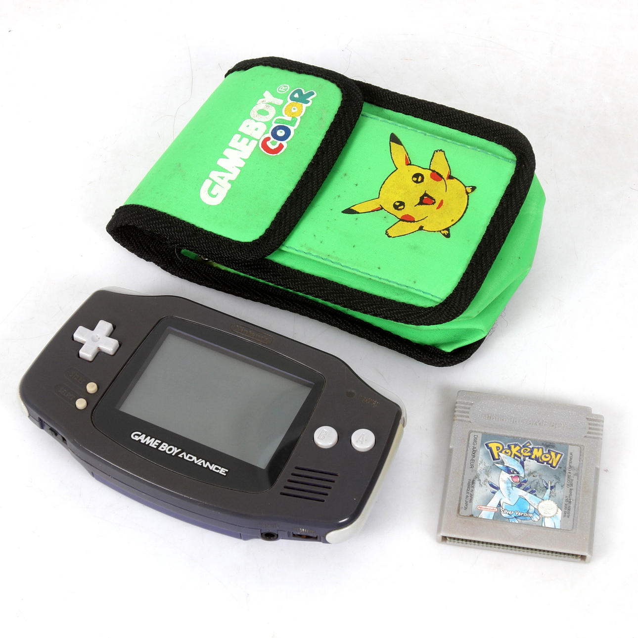 GAME CONSOLE, Nintendo “Game Boy Advance” with game “Pokémon Silver Version”, 2000s.