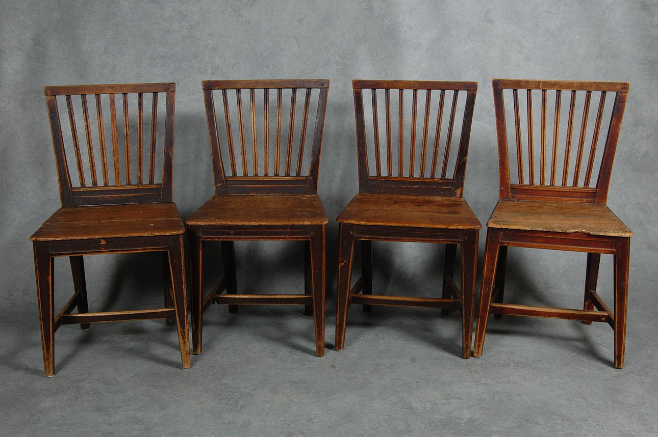 STOLAR, Leksand, 4 st, 1800-talets första hälft, originalfärg.