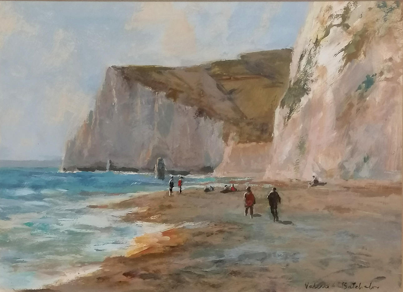 VALERIE BATCHELOR MALERI AF DURDLE DOOR (DORSET).