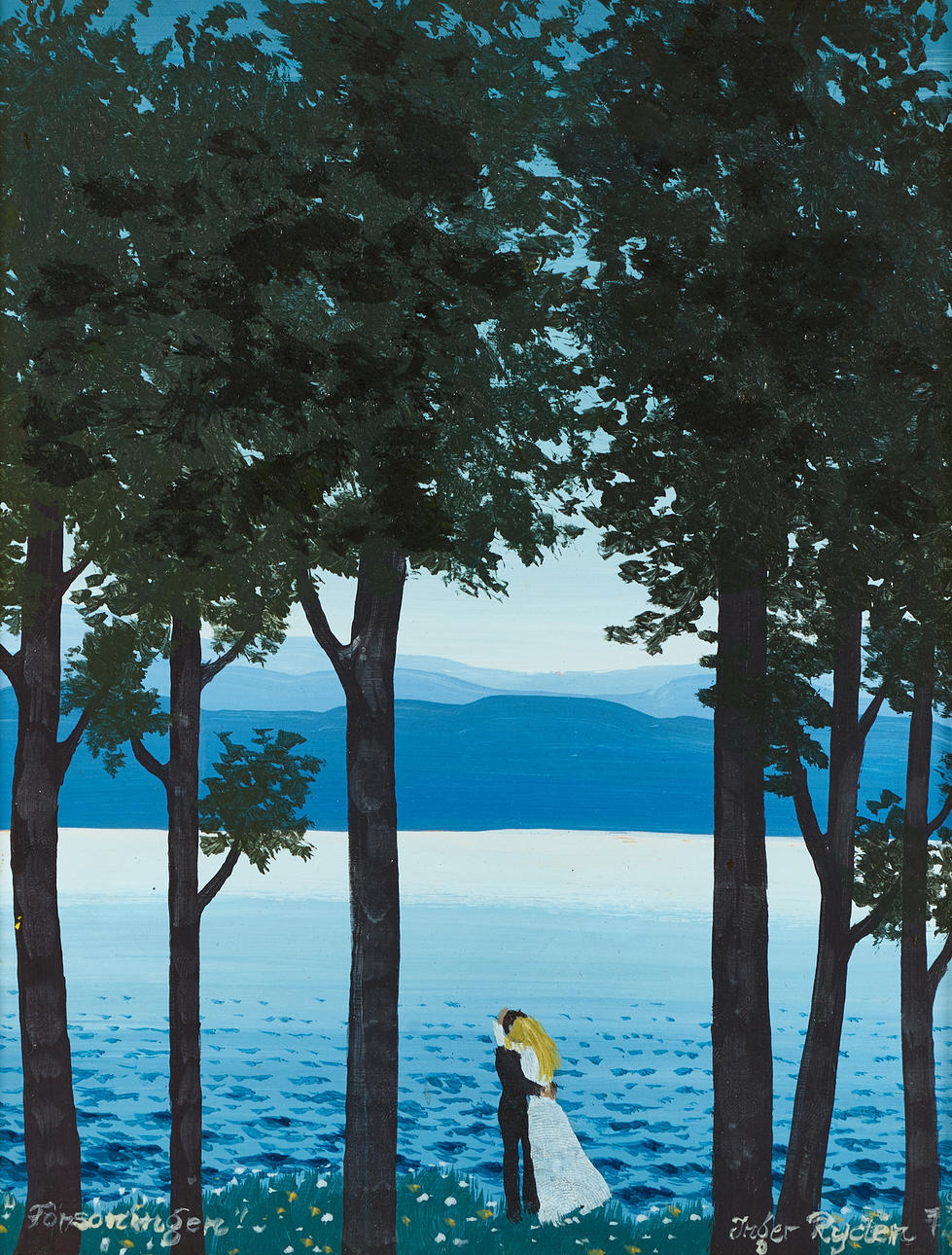 INGER RYDÉN (born 1944): “The Reconciliation”, signed and dated 73, oil ...