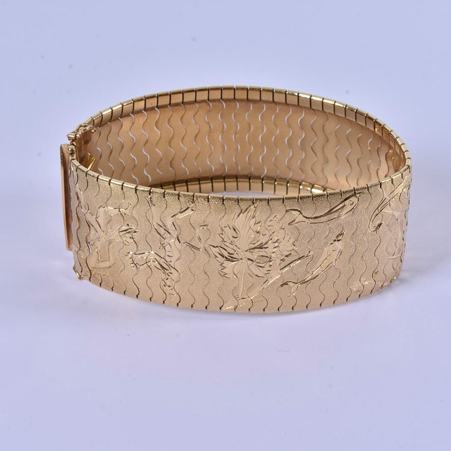 BRACELET, 18 carat red gold.