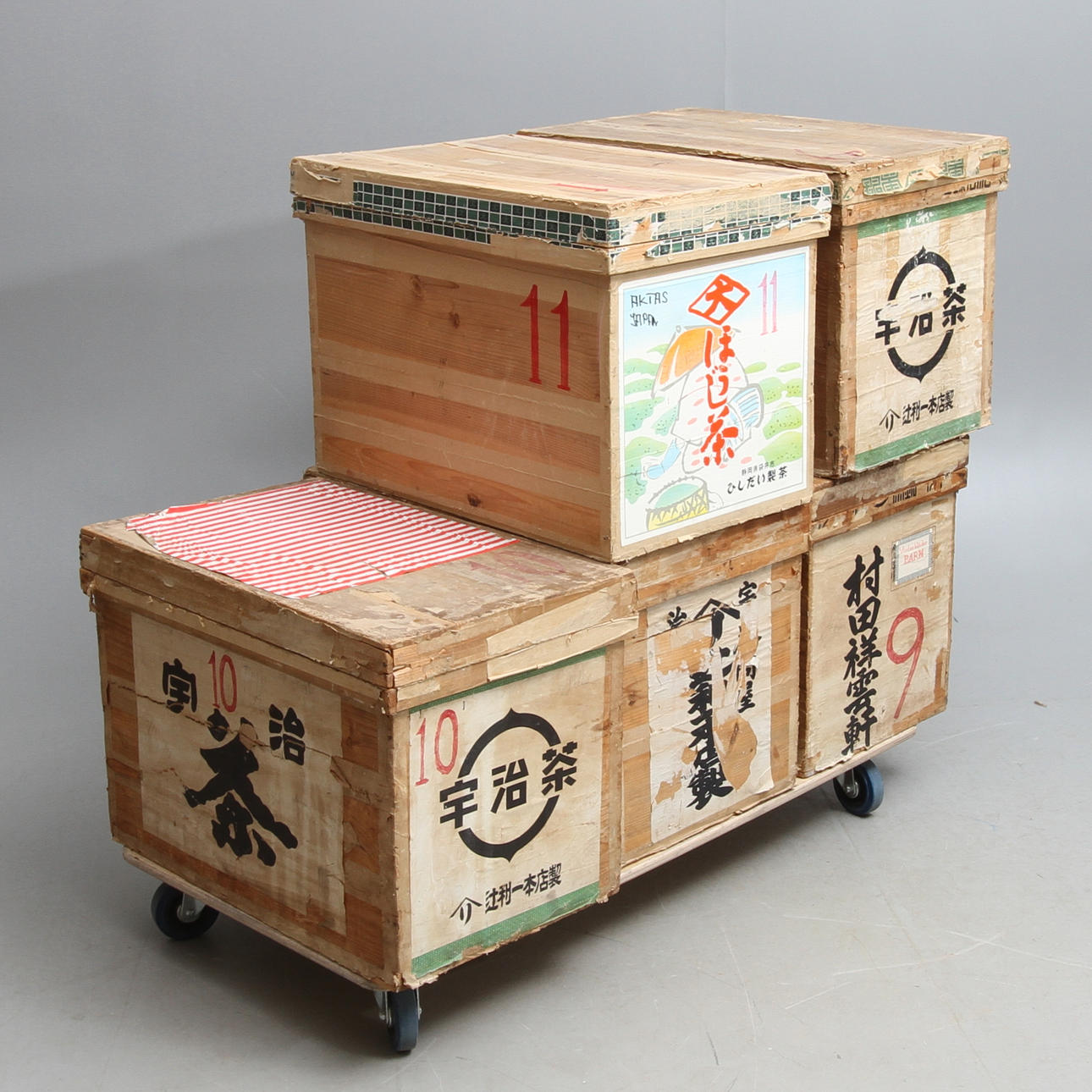 FRAKTBOXAR, 5 st, för te, Japan.