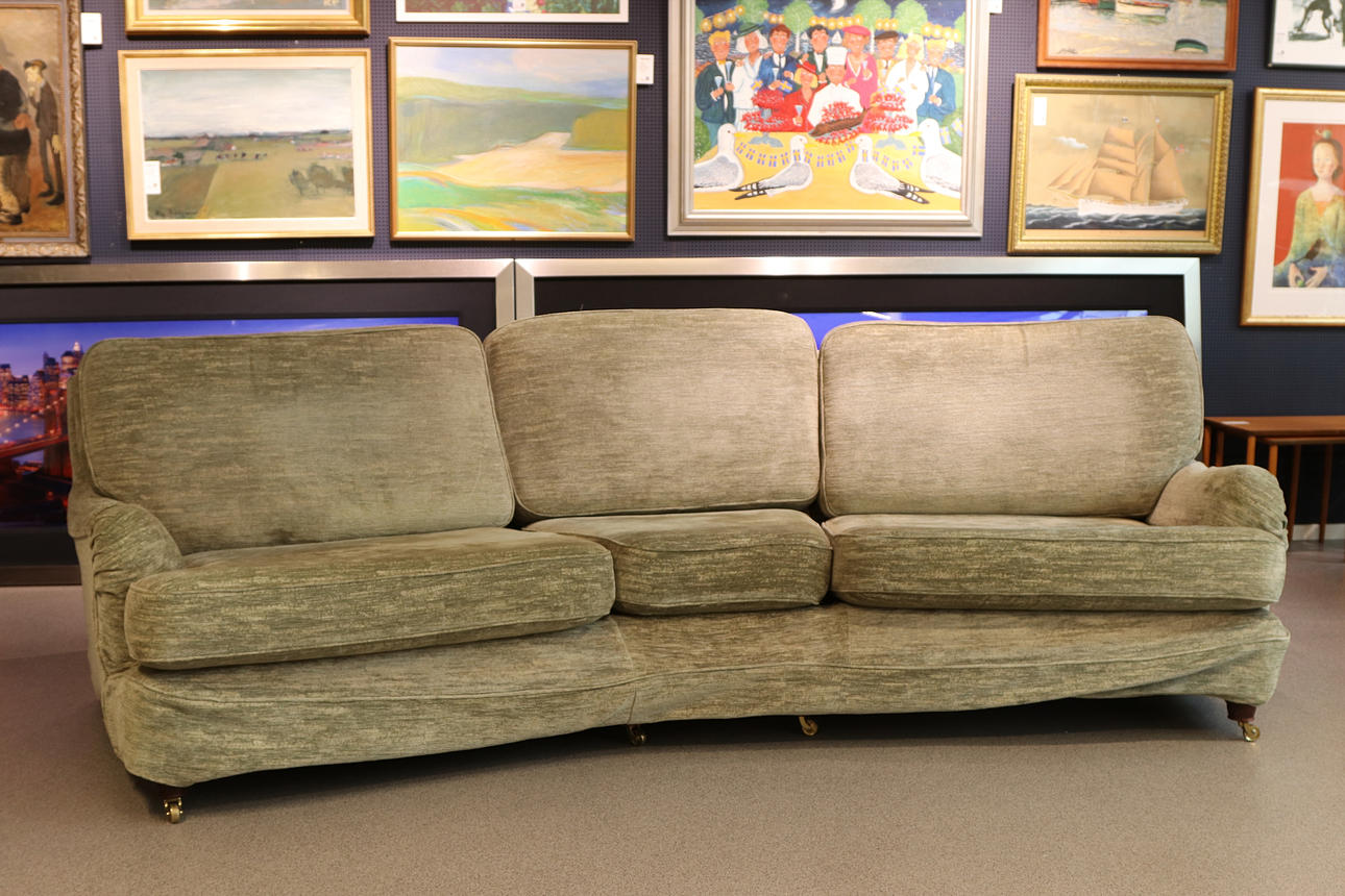 MODULAR SOFA. Textile upholstery. Second half of the 20th century. Three sections.