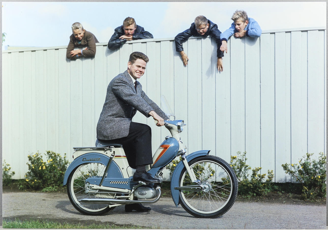 ADVERTISING POSTER, Crescent moped, reproduction.