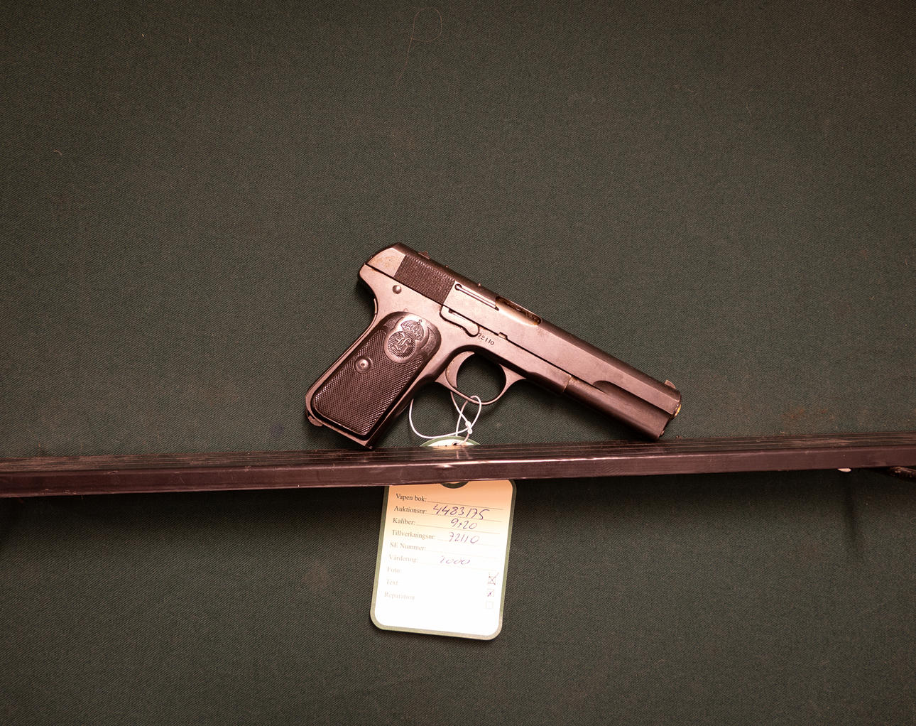 Husqvarna 07 kal. 9x20 Ref. Nej. 72110 SE1880079.