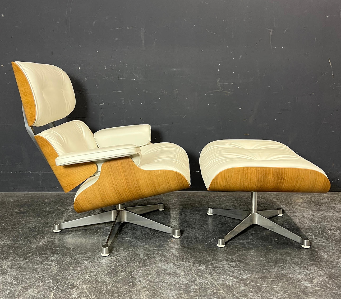 CHARLES & RAY EAMES. VITRA LOUNGE CHAIR WITH OTTOMAN.