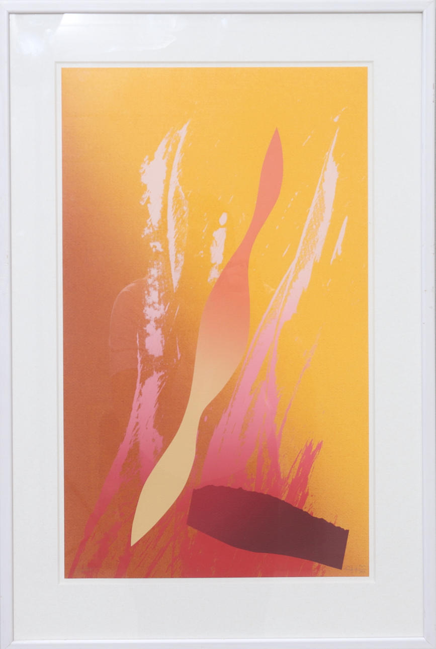 CURT HILLFON. Composition, lithograph, monogram signed and numbered 13/295.