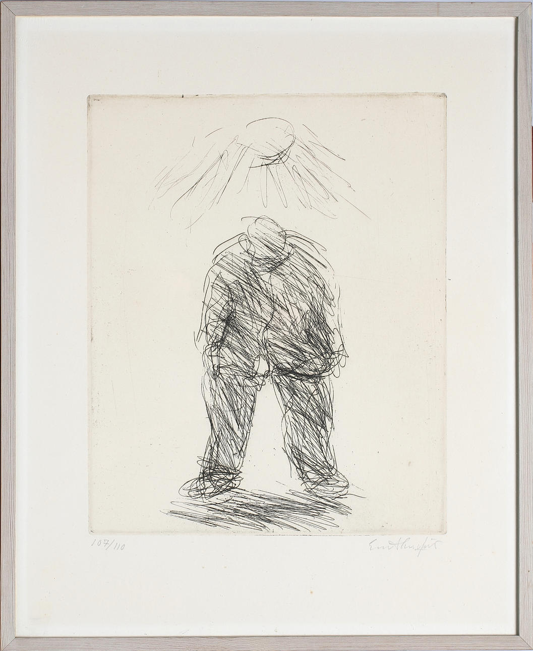 EVERT LUNDQVIST. Figurkomposition, etsning, signerad samt numrerad 107/110.