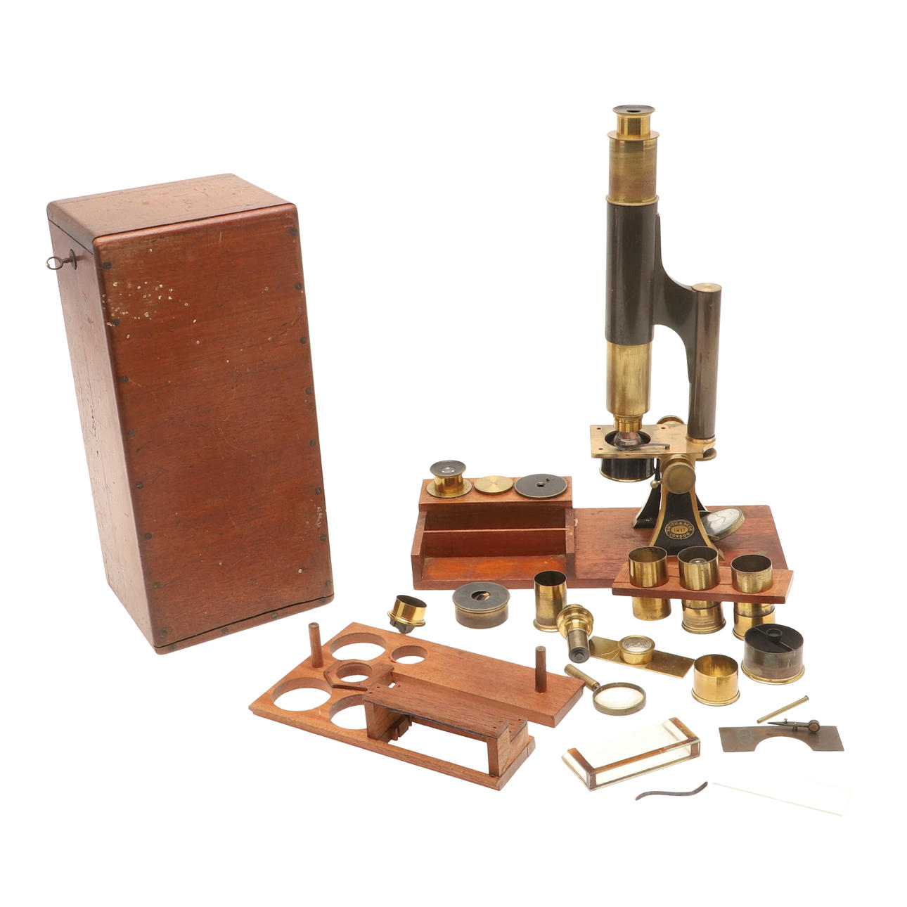 SMITH & BECK CASED MICROSCOPE.