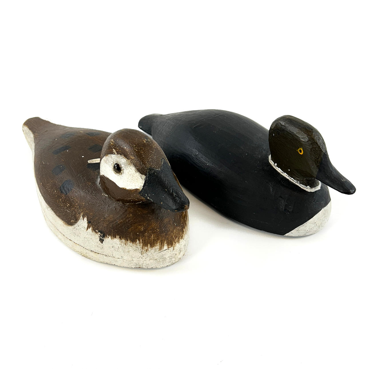 Two painted wooden vettars, 20th century.