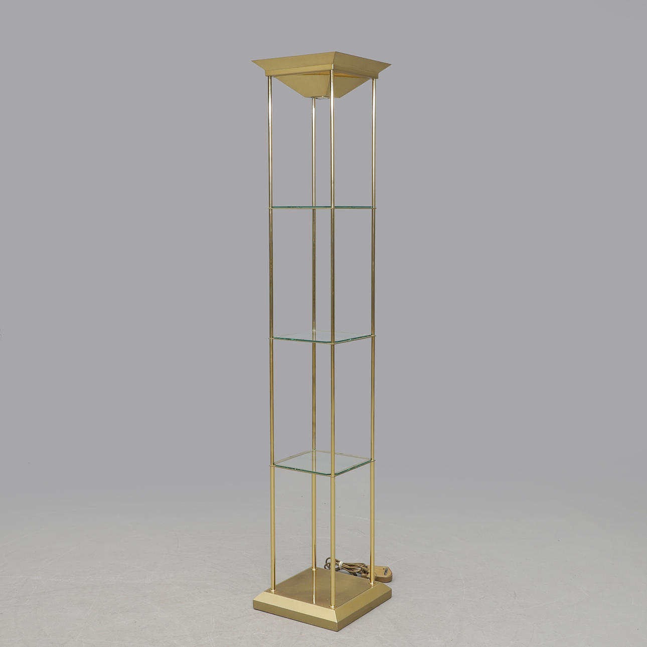 FLOOR SHELF WITH LIGHTING, 1990'S.