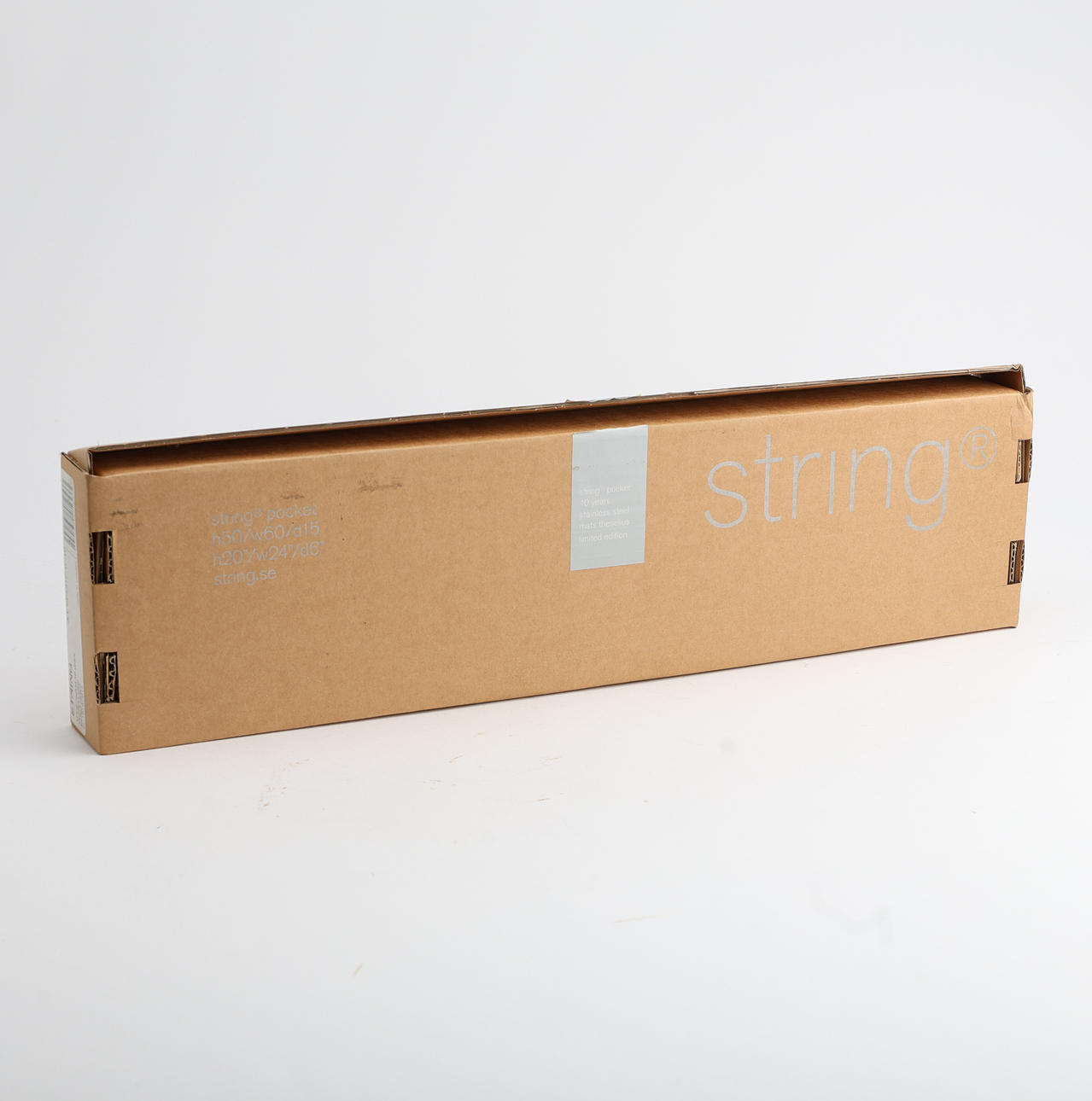 NILS OCH KAJSA STRINNING. Wall shelf, “String Pocket”, contemporary.