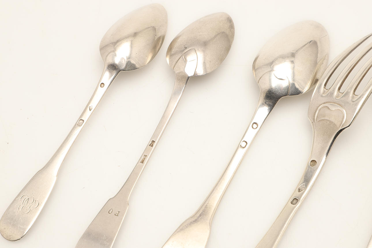 A GROUP OF FRENCH AND EUROPEAN SILVER FLATWARE. Silver & Metals ...