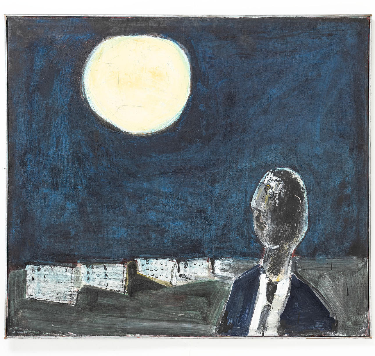 PÄR LINDBLAD. Öl auf Leinwand „The Night Walker“ signiert.