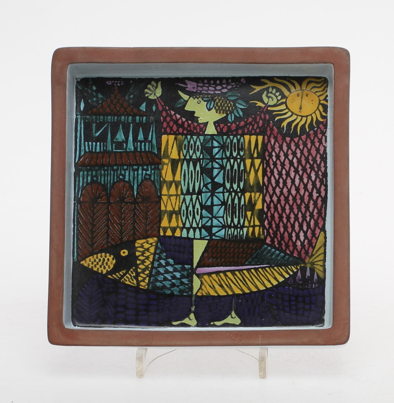 FAT, fajans, "Karneval", Stig Lindberg, Studiohanden Gustavsberg.