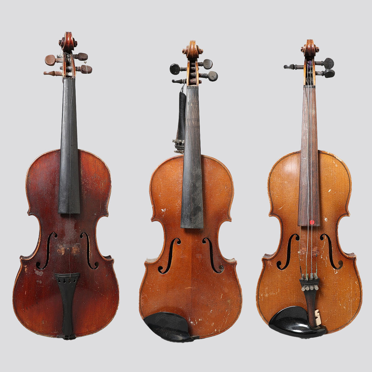 THREE 3/4 VIOLINS (3).