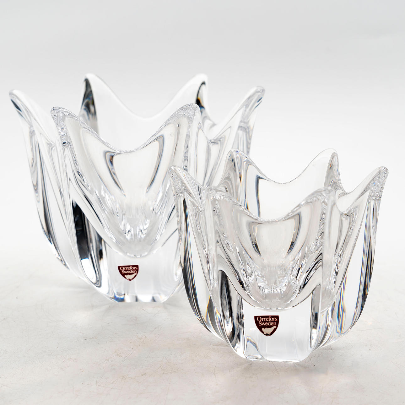 KRISTALLSKÅLAR, 2st, Orrefors.