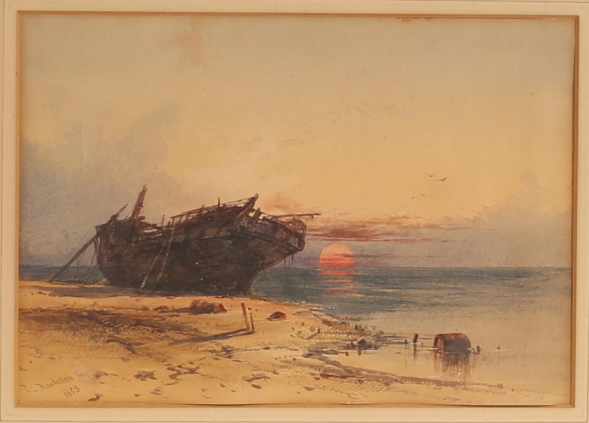 THOMAS ROWBOTHAM. Watercolour, signed 1853.