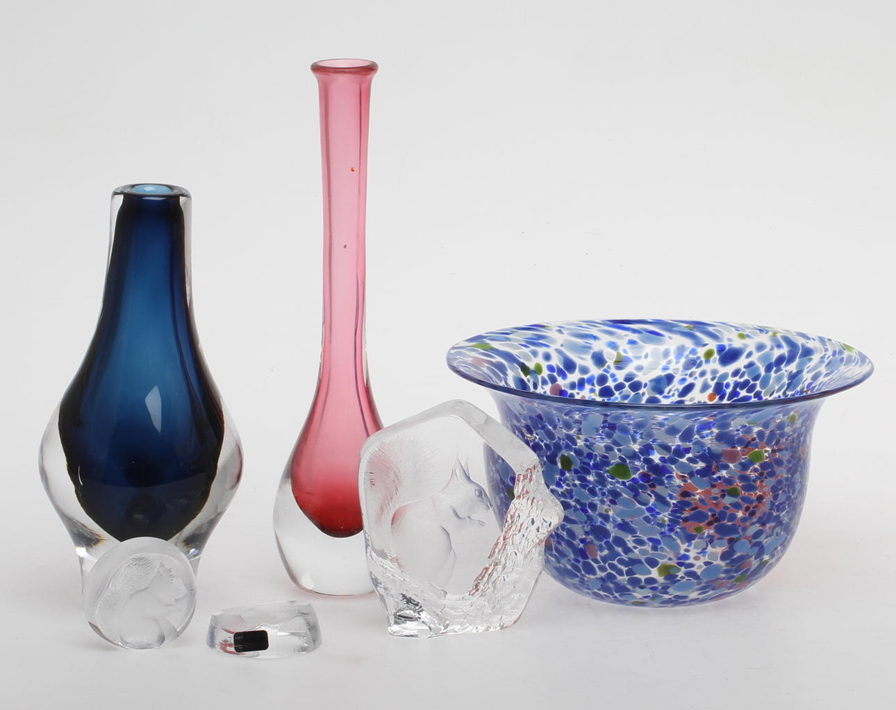 PARTI GLAS, 6 delar, bla. Kosta och Åfors, 1900-tal.