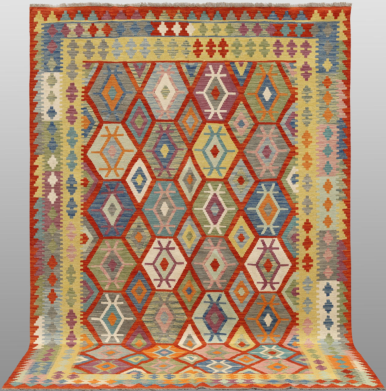 ORIENT CARPET, Kelim, classic design 301 x 202 cm.