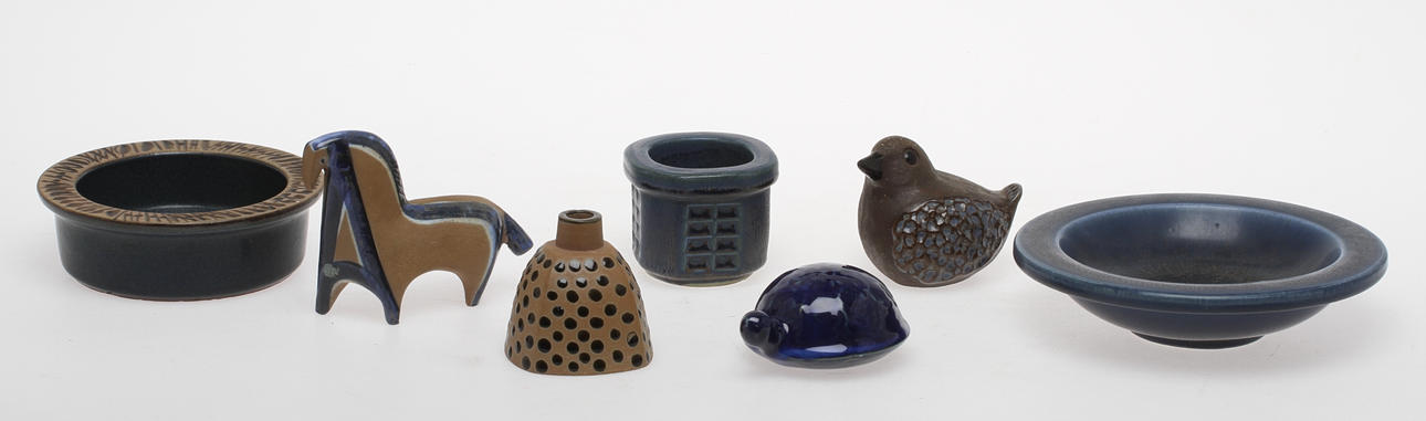 PARTI KERAMIK, 7 delar, mestadels Gustavsberg, 1900-tal.