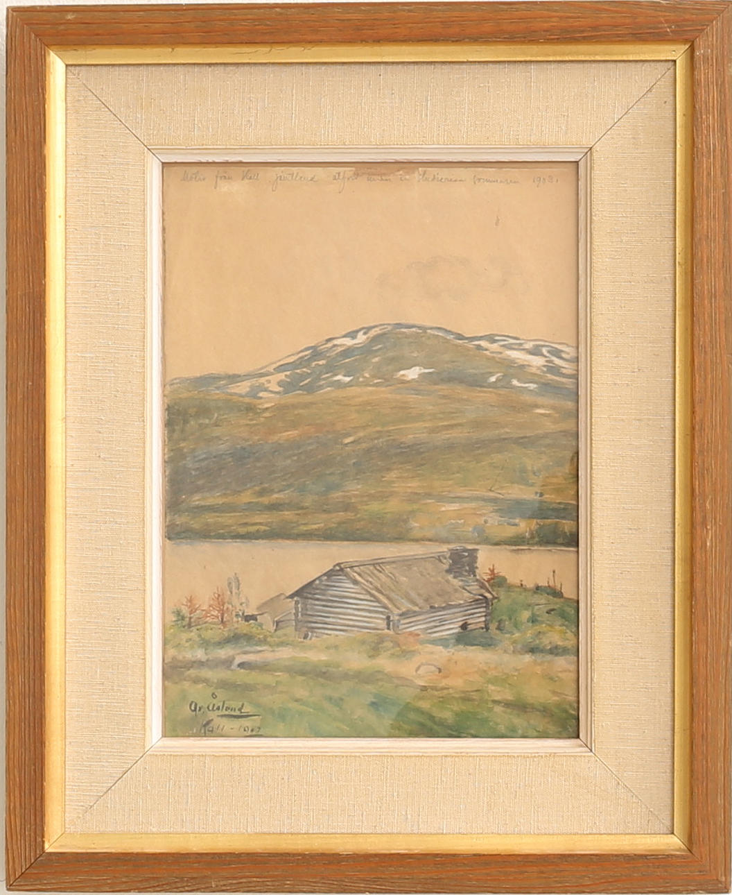 ACKE ÅSLUND. Blandteknik signerad 1903.
