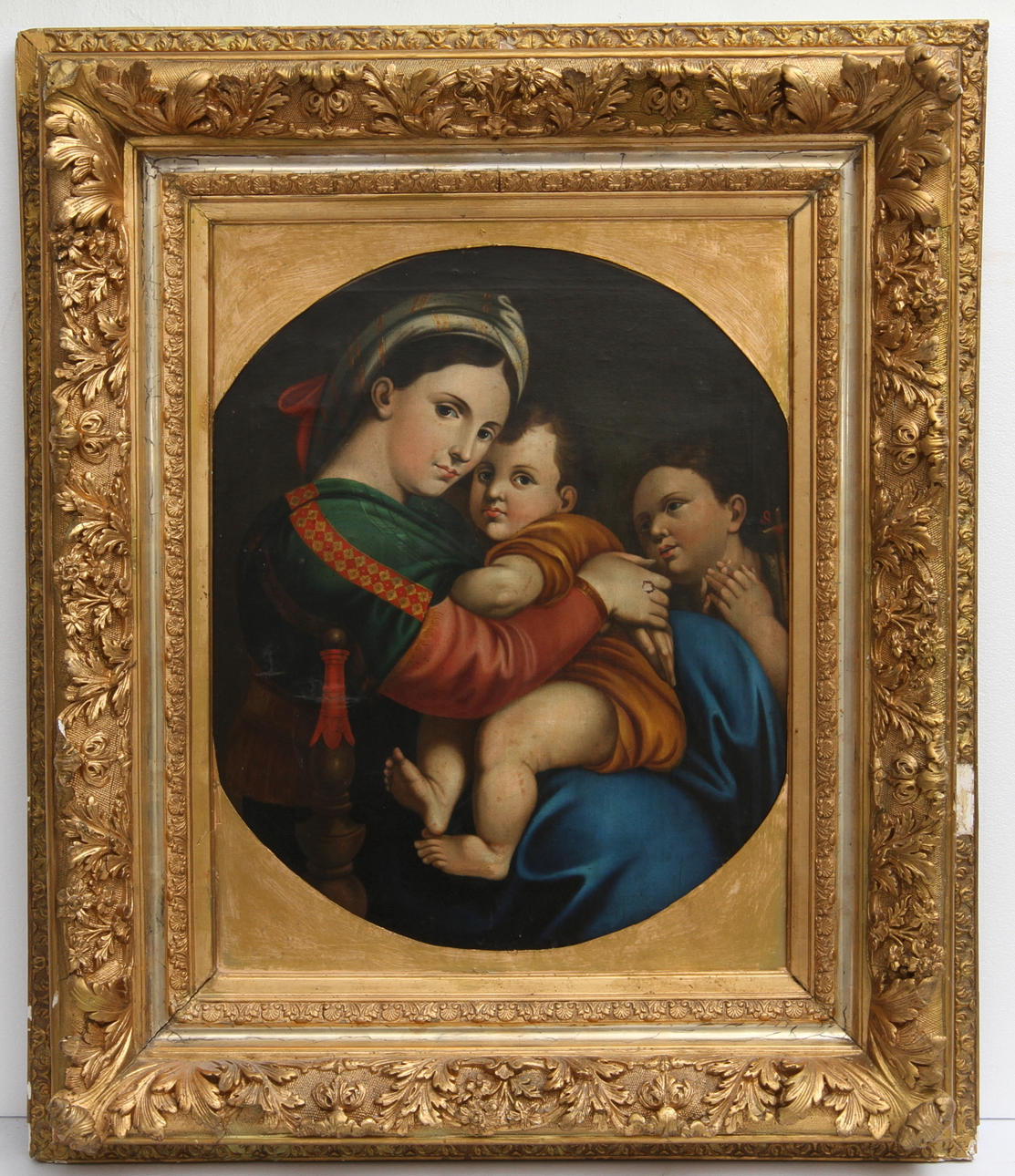 OKÄND KONSTNÄR, olja på duk, 1800-tal, efter Rafael.