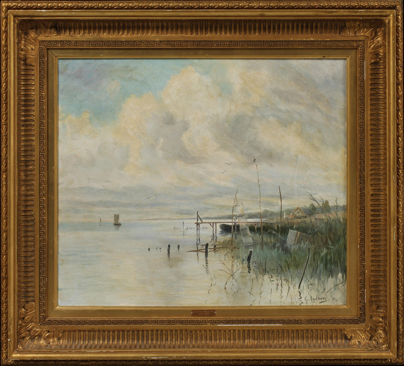 GUSTAF RYDBERG. Kustlandskap, olja på duk, signerad och daterad 01.