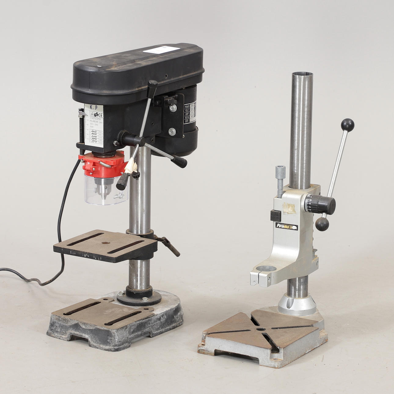 COLUMN DRILL AND DRILL STAND.