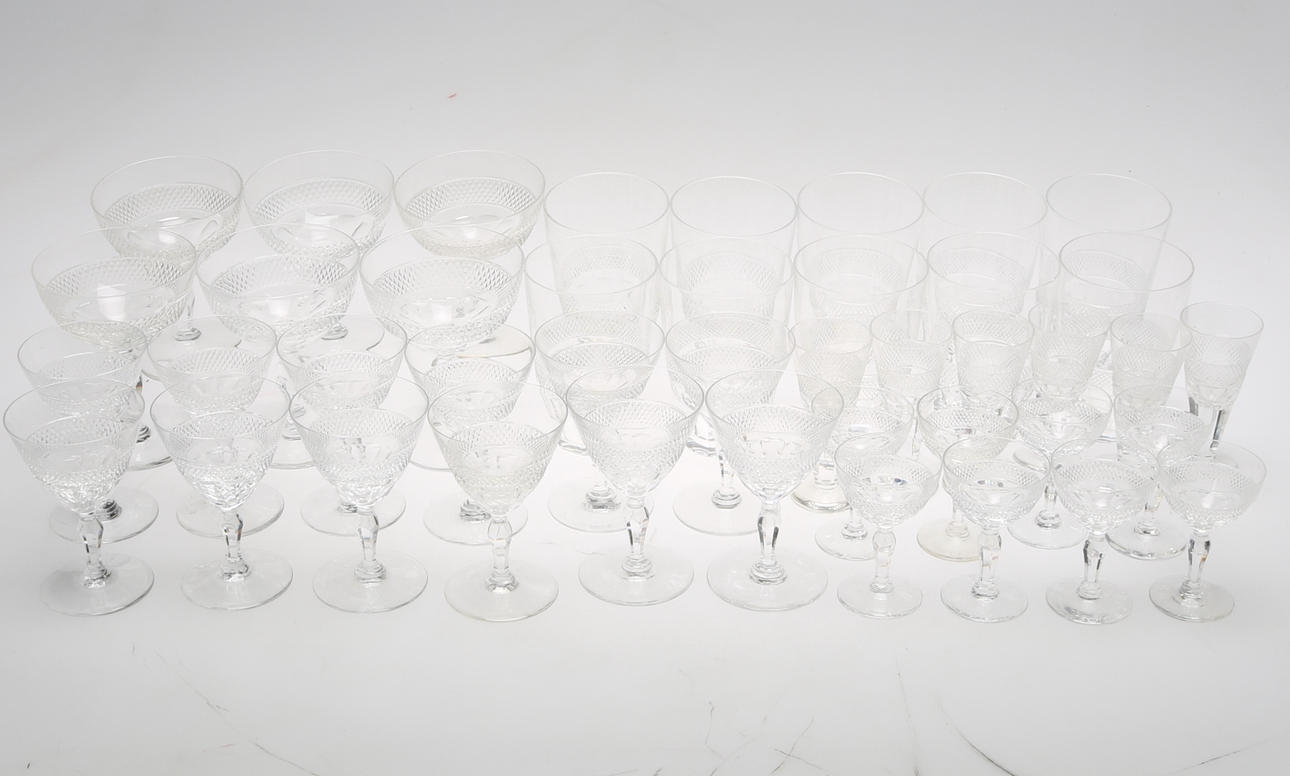 SERVIS, 47 delar, glas, "Rio", Edward Hald, Orrefors.