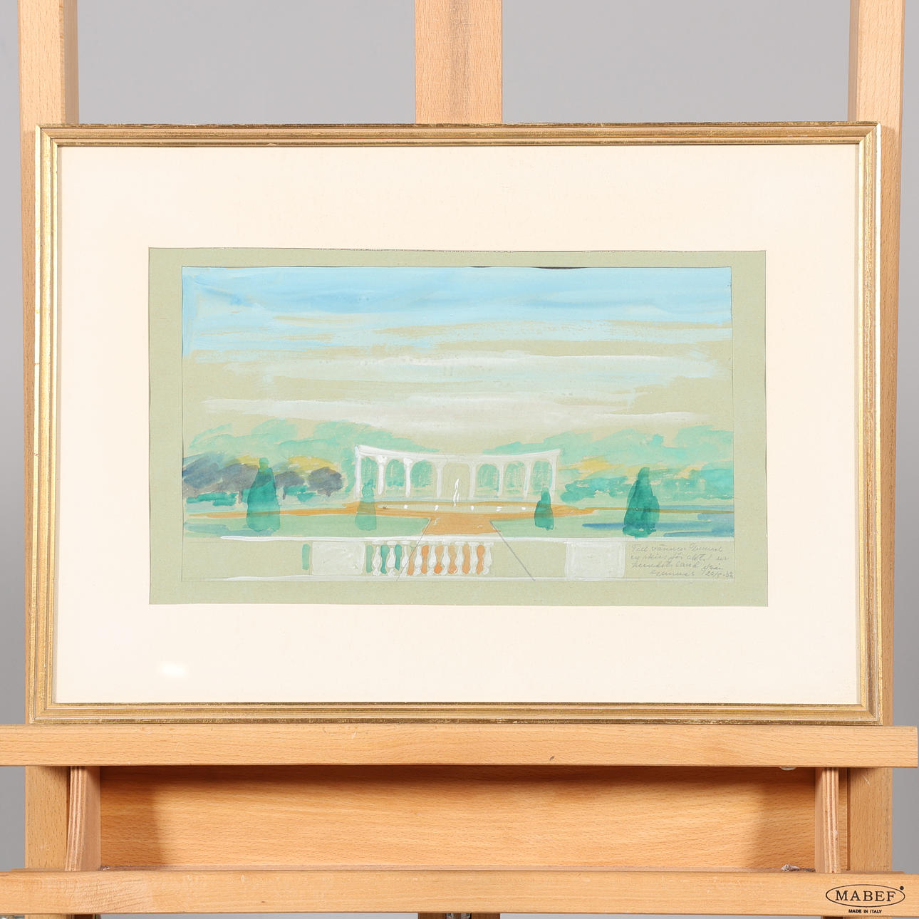 GUNNAR PALMGREN. WATERCOLOR, dated 62, dedicated.