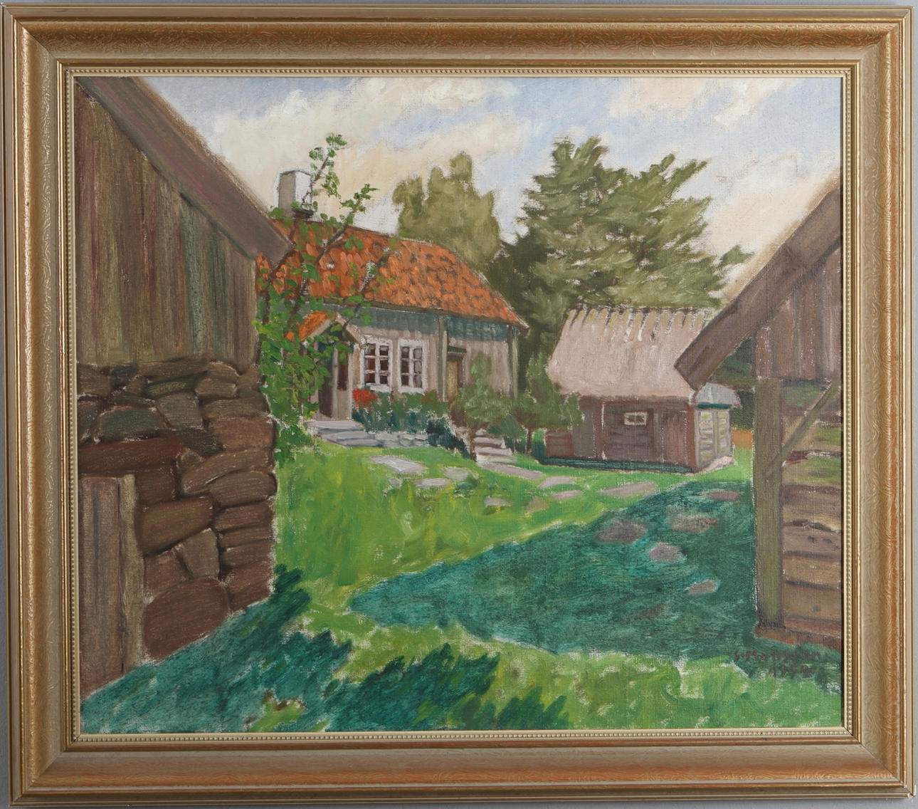 BIRGER SIMONSSON. olja på duk, signerad samt daterad 1952.